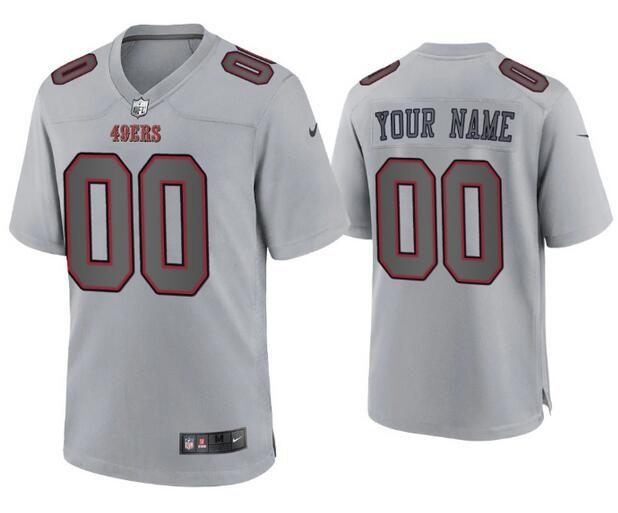 Youth San Francisco 49ers ACTIVE PLAYER Custom Grey Atmosphere Fashion Stitched Jersey Youth San Francisco 49ers ACTIVE PLAYER Custom Grey Atmosphere Fashion Stitched Jersey